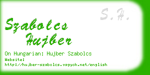 szabolcs hujber business card
